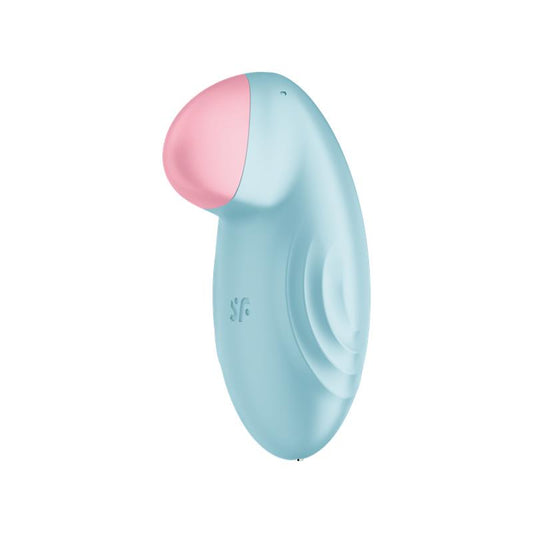 Vibrador con punta bulbosa para clítoris, APP Satisfyer Azul