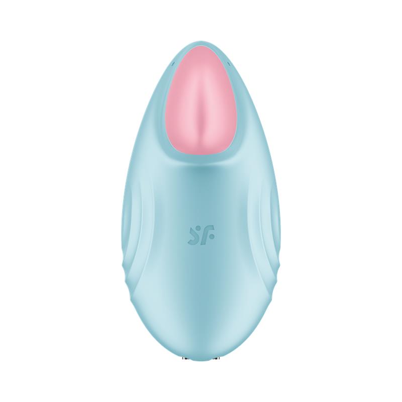 Vibrador con punta bulbosa para clítoris, APP Satisfyer Azul
