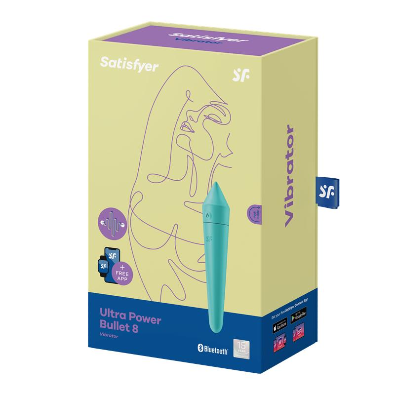 Bala Vibradora Ultra Power Bullet 8 Turquesa