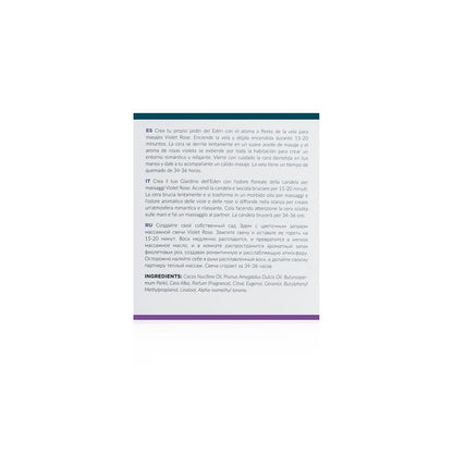 Vela de Masaje Rosa Violeta - 200g - Osmic