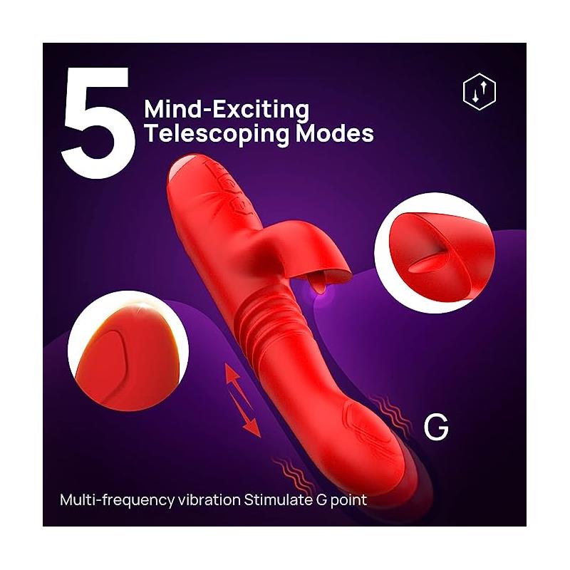 Vibrador con Empuje y Pulsación. Estimulación extra de Clítoris