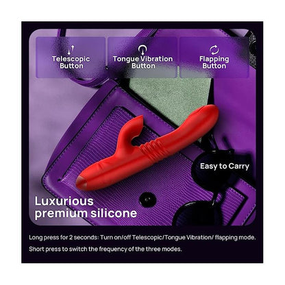 Vibrador con Empuje y Pulsación. Estimulación extra de Clítoris