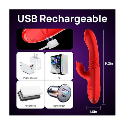 Vibrador con Empuje y Pulsación. Estimulación extra de Clítoris