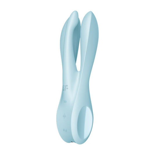 Vibrador de Tres Brazos. Azul. Threesome 1
