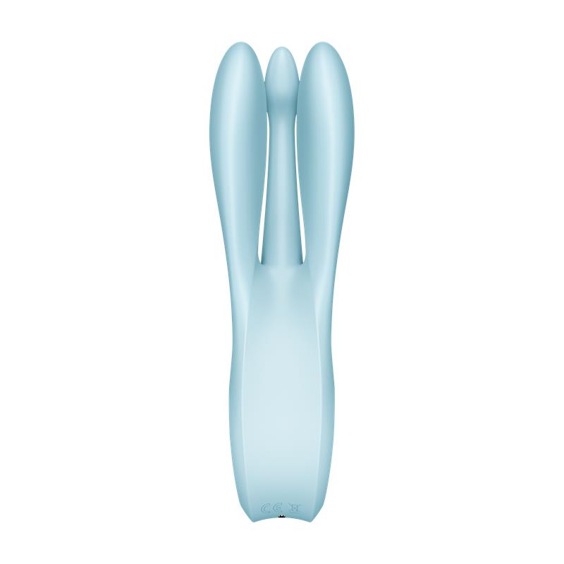 Vibrador de Tres Brazos. Azul. Threesome 1