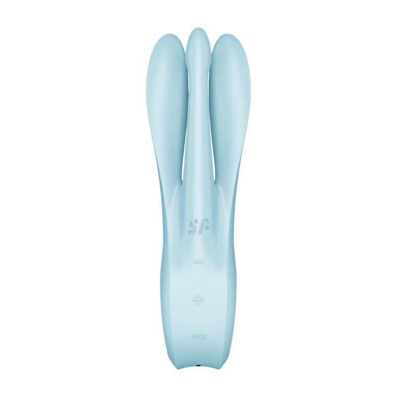 Vibrador de Tres Brazos. Azul. Threesome 1