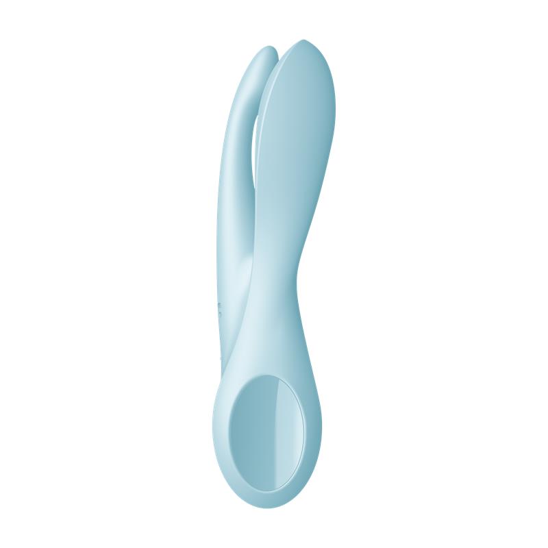 Vibrador de Tres Brazos. Azul. Threesome 1
