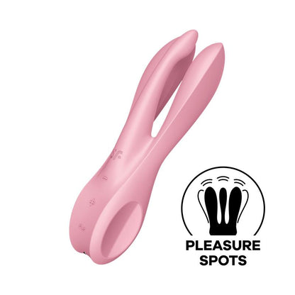Vibrador de Tres Brazos. Rosa. Threesome 1