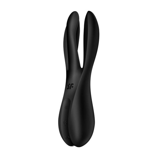 Vibrador de Tres Brazos. Negro. Threesome 2