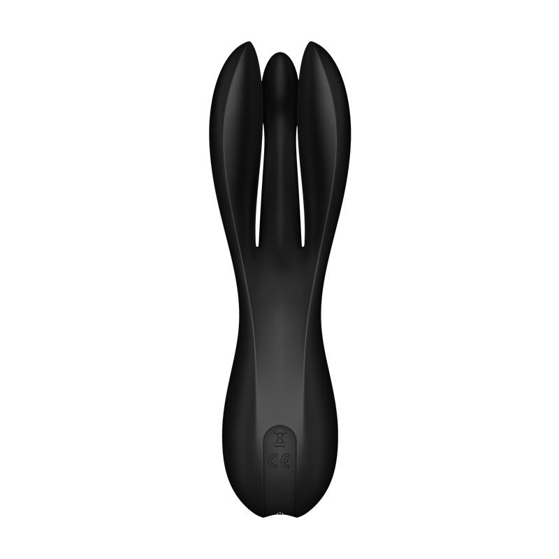 Vibrador de Tres Brazos. Negro. Threesome 2