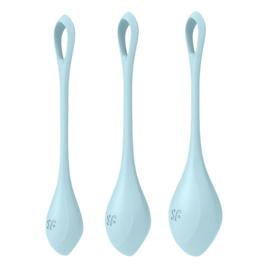 Set de 3 Bolas chinas Yoni Power 2 Azul Claro
